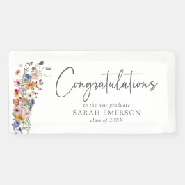 Farbige Wildblumen Herzlichen Glückwunsch Banner