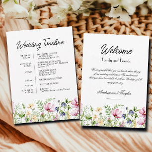 Farbige Wildblumen Hochzeit Willkommens-Tasche Bri Einladung