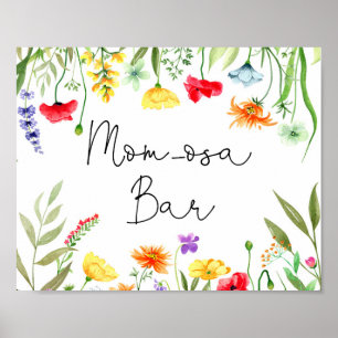 Farbige Wildblumen Mama-osa-mimosa-Bar Poster