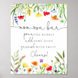 Farbige Wildblumen Mama-osa-mimosa-Bar Poster