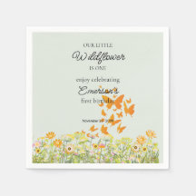 Farbige Wildblumen-Schmetterling 1. Geburtstag