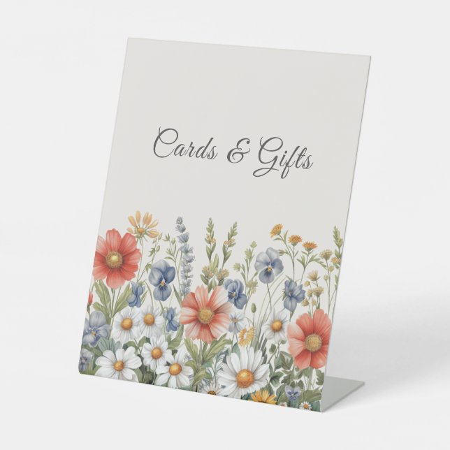 Farbige Wildblumen Sockelschild (Vorderseite)