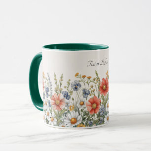 Farbige Wildblumen Tasse