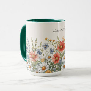 Farbige Wildblumen Tasse