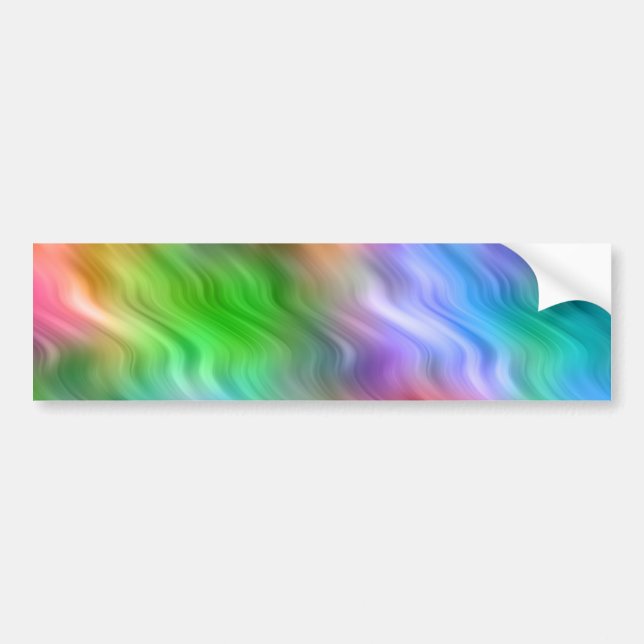 Farbige Wildblumen Wavy Textur Autoaufkleber (Vorne)