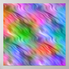 Farbige Wildblumen Wavy Textur Poster