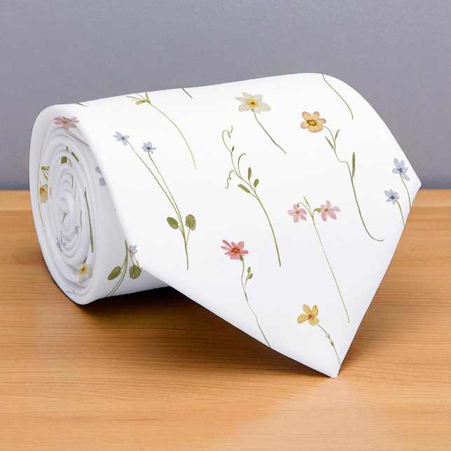 Farbige Wildblumengarten-Blumen-Frühlingswiese Krawatte (Von Creator hochgeladen)