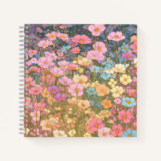 Farbige Wildblumenwiesen 3 Notizbuch