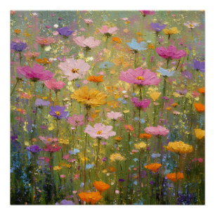 Farbige Wildblumenwiesen 3 Poster