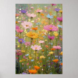 Farbige Wildblumenwiesen 3 Poster