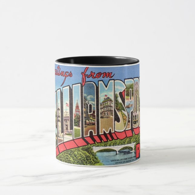 Farbige Williamsport PA Tasse (Zentrum)