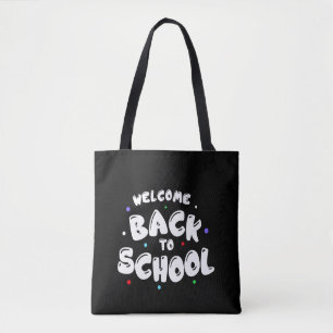 Farbige Willkommen-zurück-in-die-Schule-Typografie