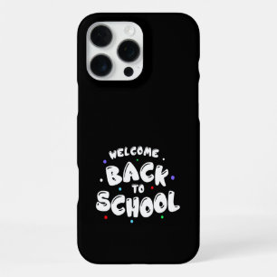 Farbige Willkommens-Typografie zum Zurück zur Schu iPhone 16 Pro Max Hülle