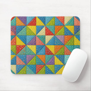 Farbige Windrad-Quilt-Design Mousepad