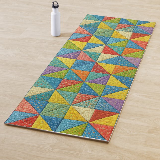 Farbige Windrad-Quilt-Design Yogamatte (Beispiel)