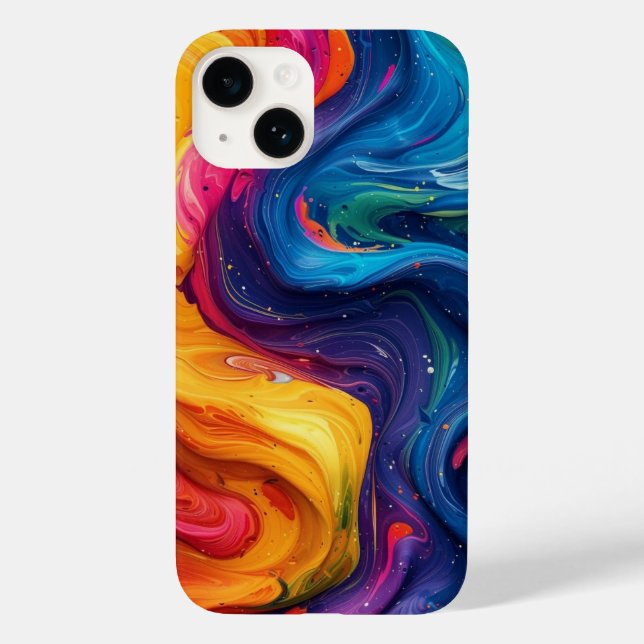 Farbige Wirbel Case-Mate iPhone Hülle (Rückseite)