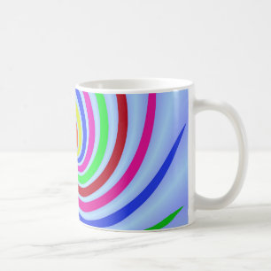 Farbige Wirbel Kaffeetasse
