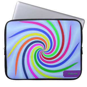 Farbige Wirbel Laptop-Sieb Laptopschutzhülle