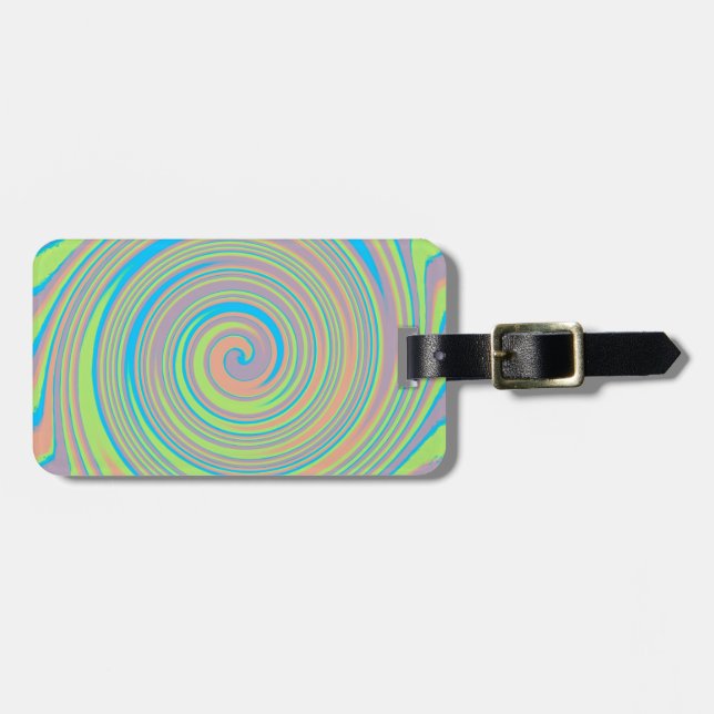 Farbige Wirble Pinradkonstruktion Gepäckanhänger (Vorderseite horizontal)
