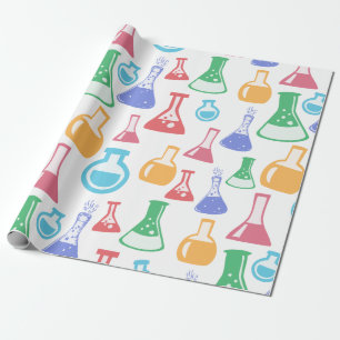 Farbige Wissenschaft / Chemie-Muster Geschenkpapier