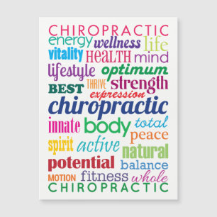 Farbige Word Collage Chiropractic Magnet