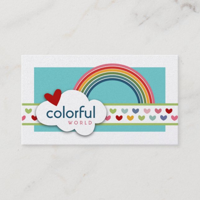 Farbige World Business Cards Visitenkarte (Vorderseite)