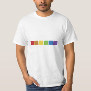 Farbige Würfel in Rot-Blau Lila Orange Green T-Shirt