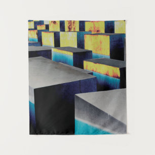 Farbige Würfel Wandteppich