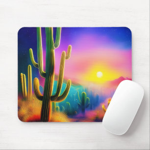 Farbige Wüsten-Sonnenuntergang  Mousepad