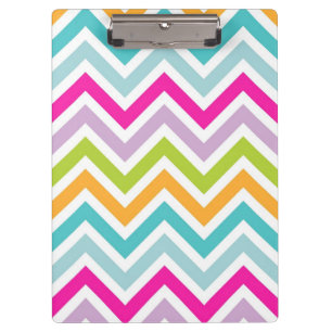 Farbige Zag-Streifen Klemmbrett