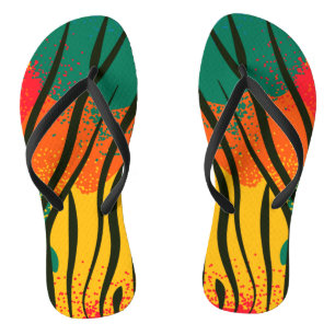 Farbige Zebra-Tierausdrucke Flip Flops
