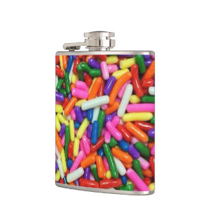 Farbige Zucker-Sprinkles Quirky Flachmann
