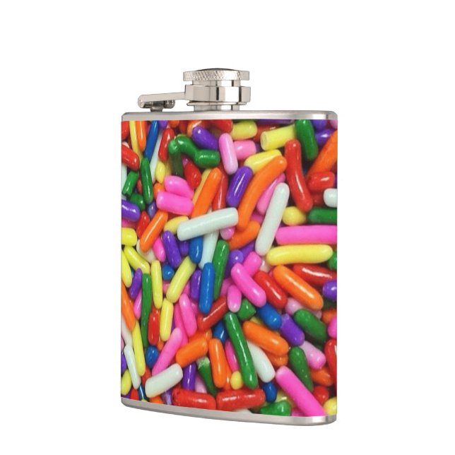 Farbige Zucker-Sprinkles Quirky Flachmann (Links)