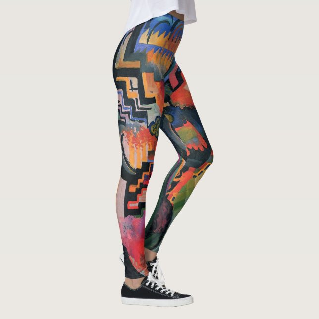"Farbige Zusammensetzung" Art Leggings (Rechts)
