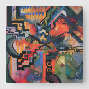 "Farbige Zusammensetzung" Art Wanduhr