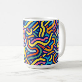 Farbiger abstrakter Flow-Becher Kaffeetasse