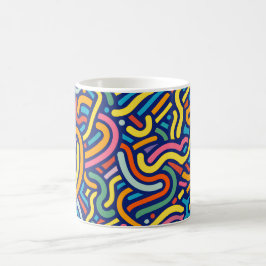 Farbiger abstrakter Flow-Becher Kaffeetasse