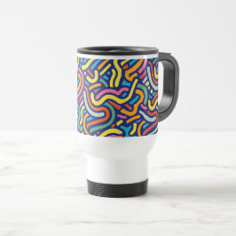 Farbiger abstrakter Flow-Becher Reisebecher