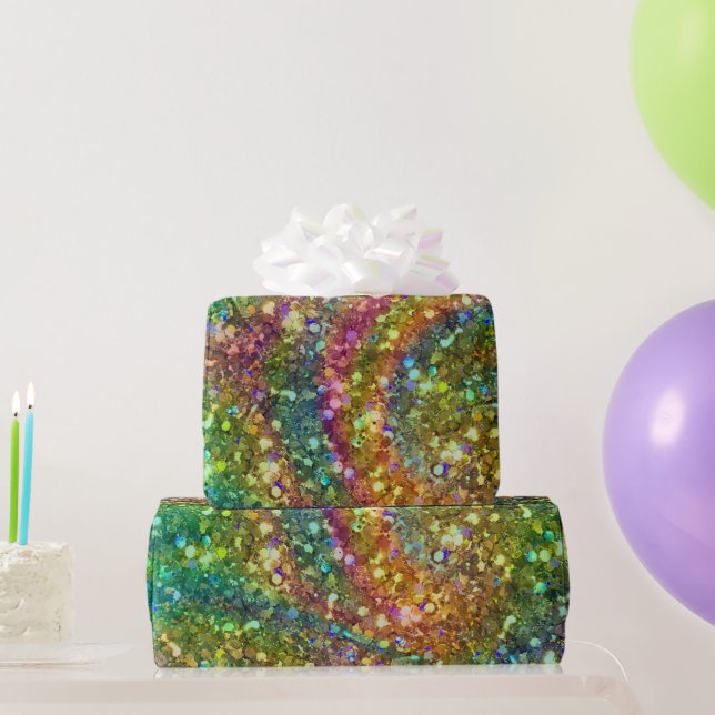 Farbiger abstrakter Glitter Geschenkpapier (Partygeschenke)