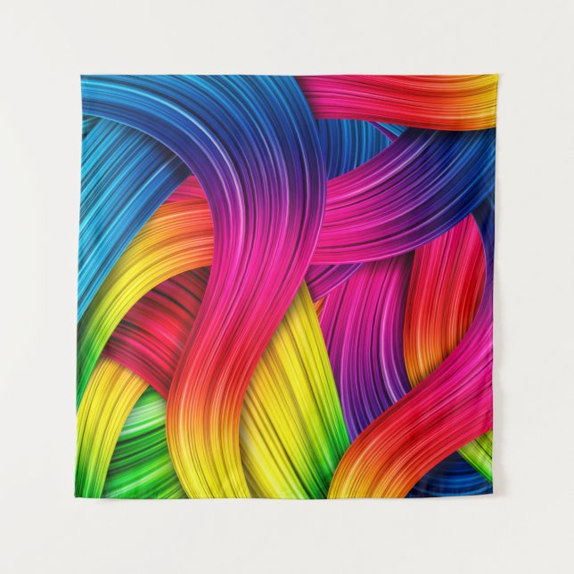 farbiger abstrakter Hintergrund, Farbe, Abstr. Wandteppich (Vorderseite)