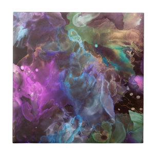 Farbiger Abstrakter Kunstnebel Fliese