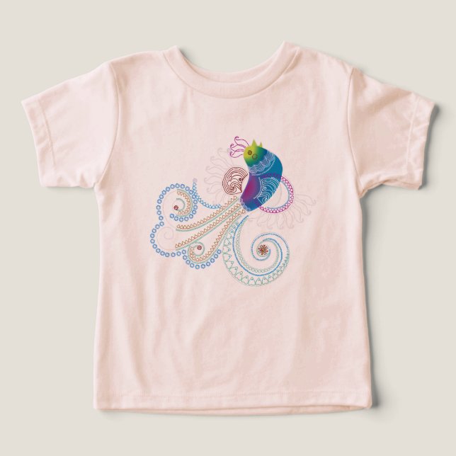 Farbiger Abstrakter Verzierter Vogel (Design Vorderseite)