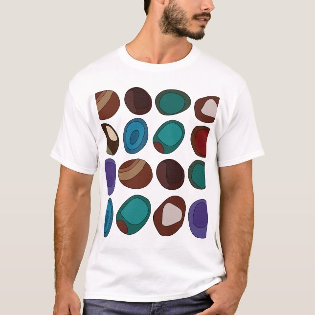 Farbiger Achatstein Kristallheiler T-Shirt (Vorderseite)