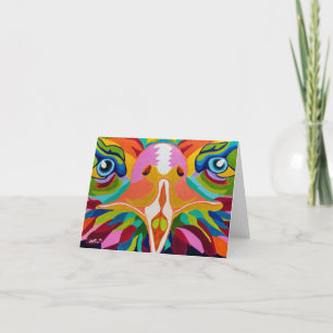 Farbiger Adler 4 x 5,6 Dankeskarte