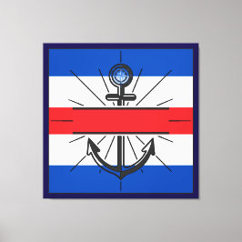 Farbiger Anker Leinwanddruck