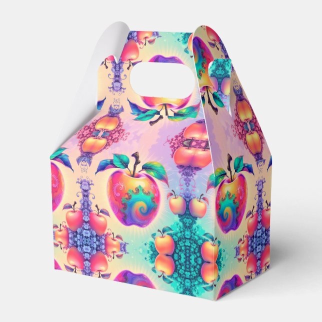 Farbiger Apfel Geschenkschachtel (Vorderseite)