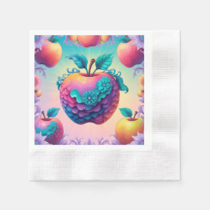 Farbiger Apfel Serviette