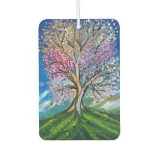 Farbiger Baum - handgefertigtes Kunstwerk Autolufterfrischer