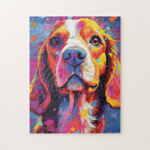 Farbiger Beagle Puzzle