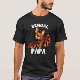 Farbiger Bengal Ich liebe meine Bengalkatze Papa K T-Shirt
